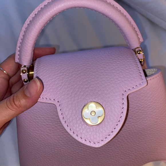 BRAND NEW NEVER WORN mini capucines in wisteria “Pac-Man bag” - Picture 9 of 12